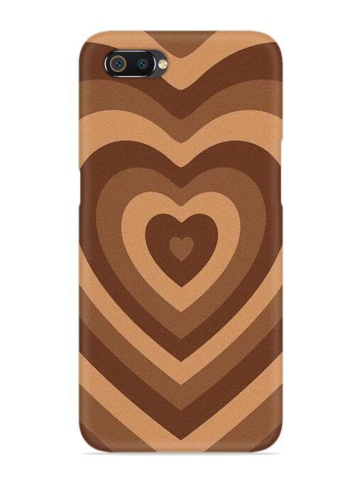 Brown Heart Snap Case for Realme C2