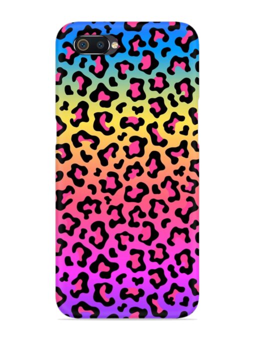 Neon Rainbow Colored Snap Case for Realme C2 Zapvi