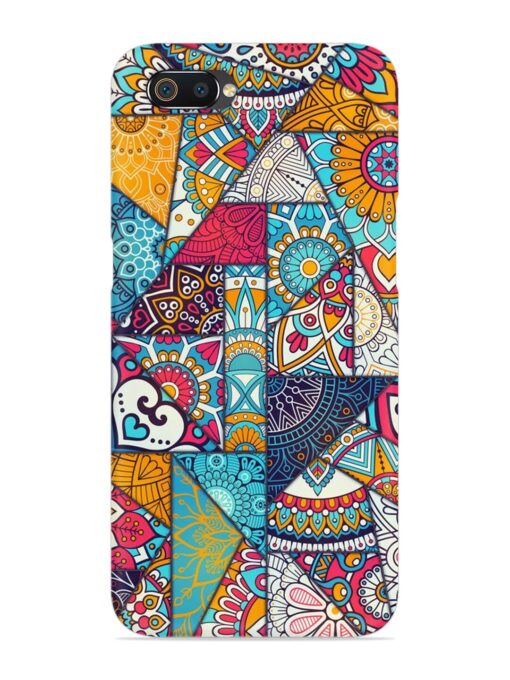 Patchwork Pattern Vintage Snap Case for Realme C2