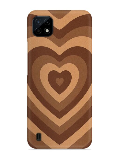 Brown Heart Snap Case for Realme C20