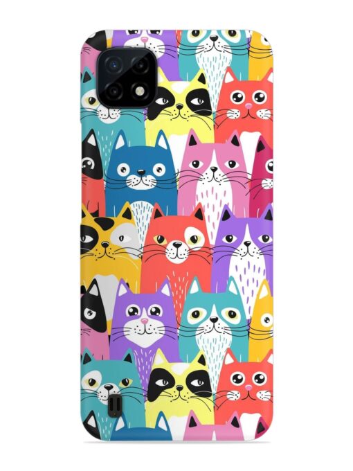 Funny Cartoon Cats Snap Case for Realme C20