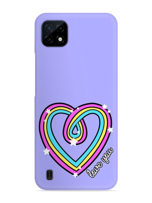 Colorful Rainbow Heart Snap Case for Realme C20