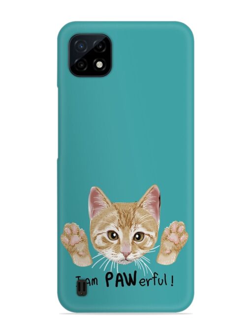 Typography Slogan Cat Snap Case for Realme C20