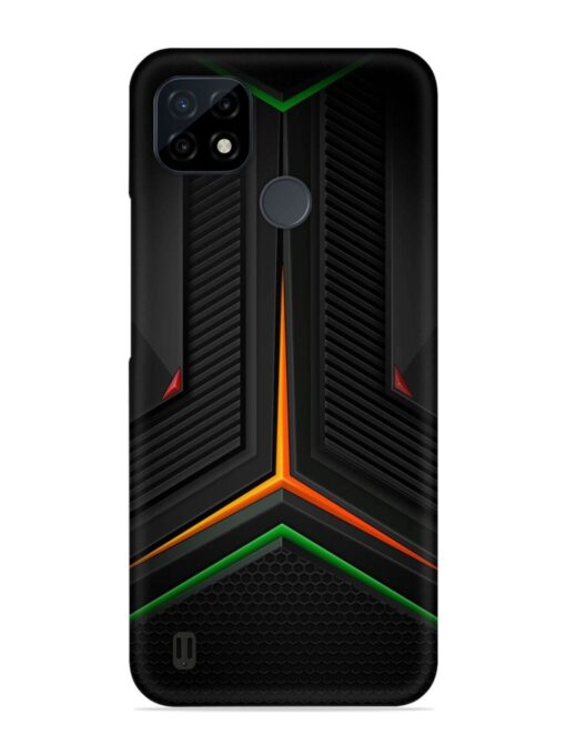 Orange Triangle Light Snap Case for Realme C21 Zapvi