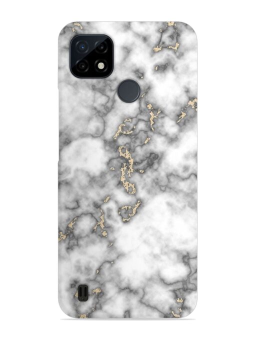 Gray And Gold Marble Snap Case for Realme C21 Zapvi