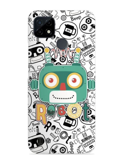 Robot Modern Seamless Pattern Snap Case for Realme C21 Zapvi