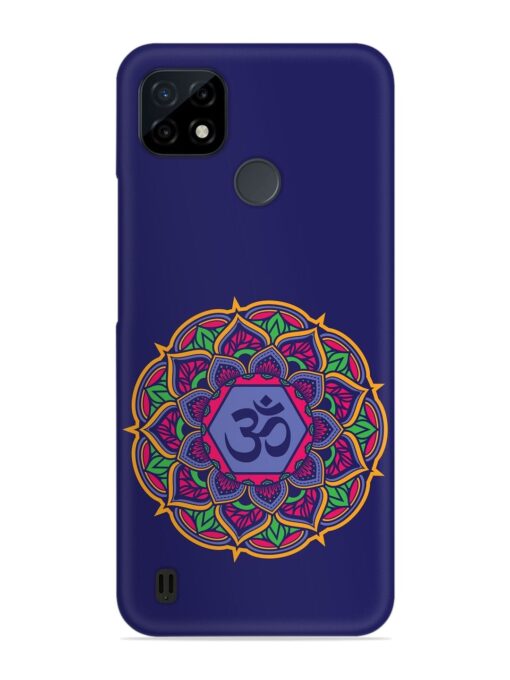 Om Mandala Art Blue Snap Case for Realme C21 Zapvi