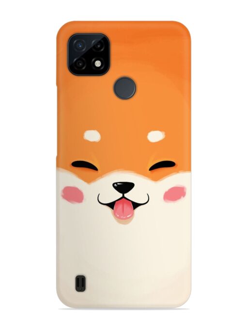 Cute Dog Face Vector Snap Case for Realme C21 Zapvi