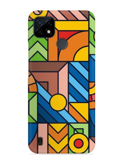 Colorful Geometric Snap Case for Realme C21 Zapvi