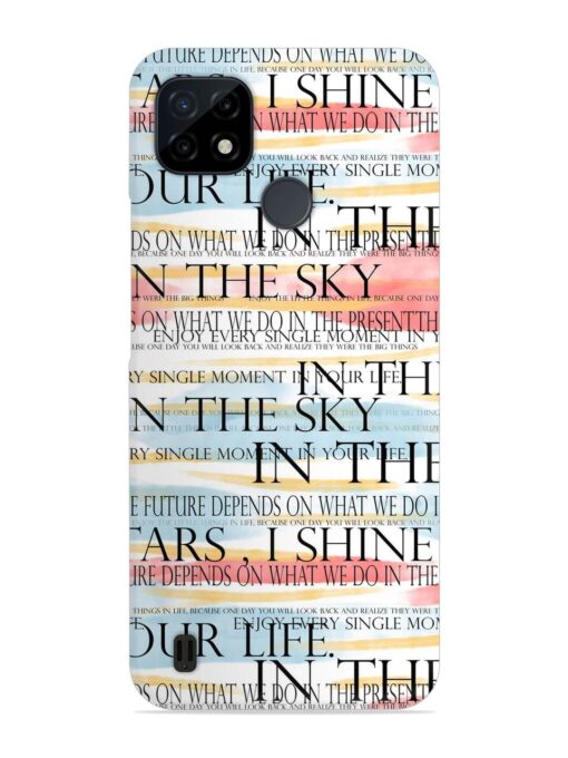 Seamless Slogans Pattern Snap Case for Realme C21 Zapvi