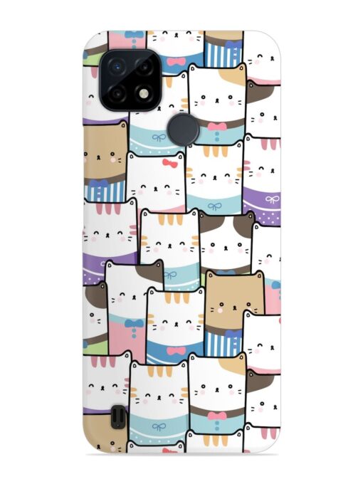 Cute Adorable Cat Snap Case for Realme C21 Zapvi