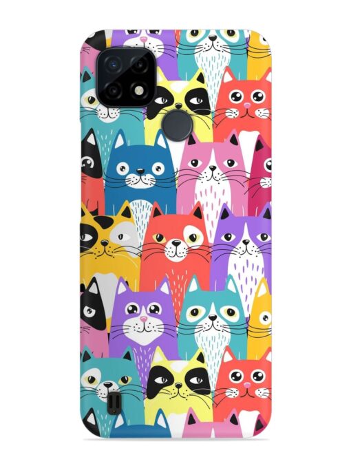 Funny Cartoon Cats Snap Case for Realme C21 Zapvi