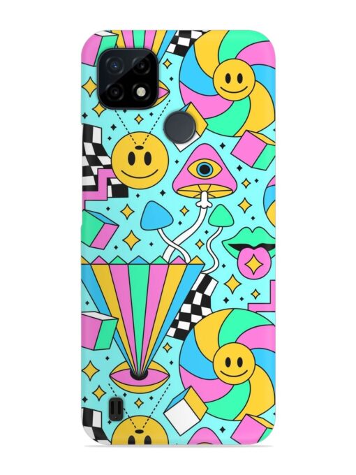 Trippy Rainbow 60S Snap Case for Realme C21 Zapvi