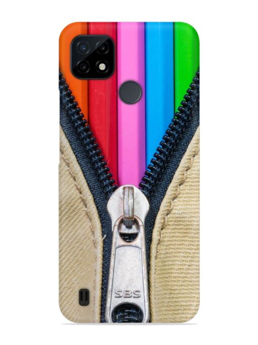 Zip In Color Snap Case for Realme C21 Zapvi