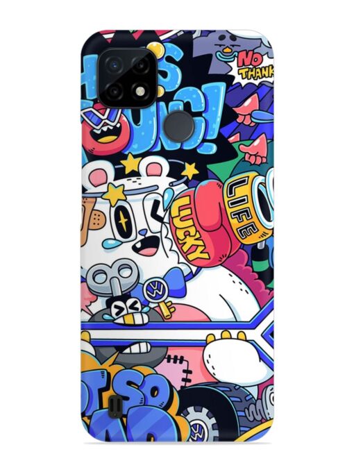 Universal Doodle Snap Case for Realme C21 Zapvi