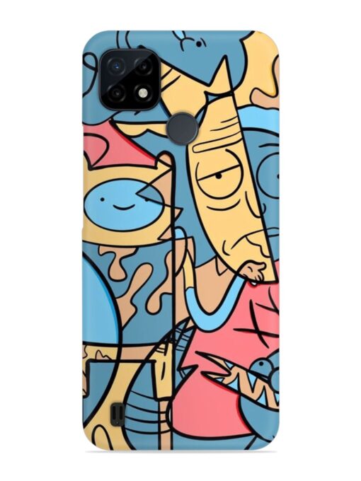 Silly Face Doodle Snap Case for Realme C21 Zapvi