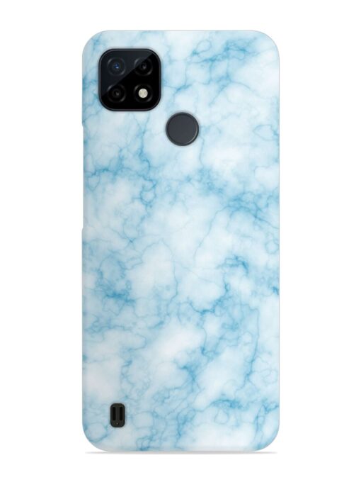 Blue White Natural Marble Snap Case for Realme C21Y