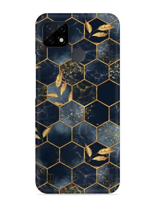 Marble Hexagon Seamless Snap Case for Realme C21Y Zapvi