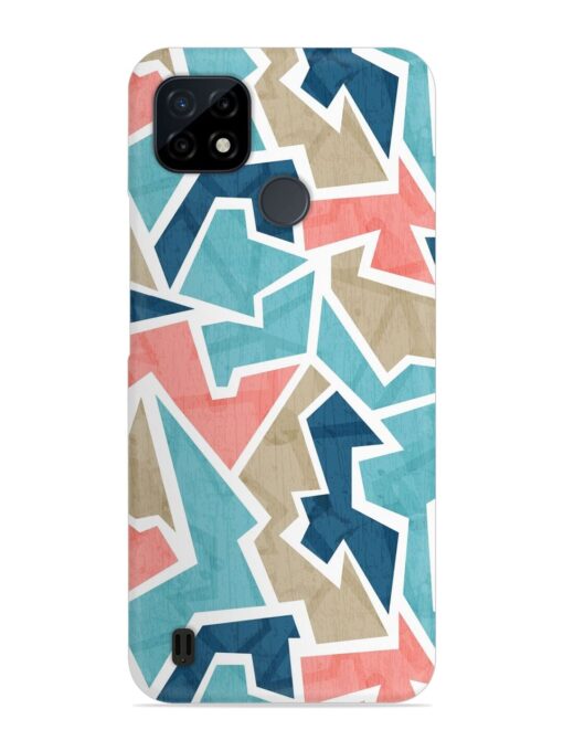 Vintage Geometric Triangle Snap Case for Realme C21Y