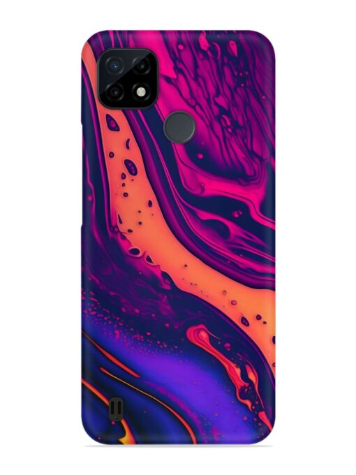 Fluid Blue Pink Art Snap Case for Realme C21Y Zapvi