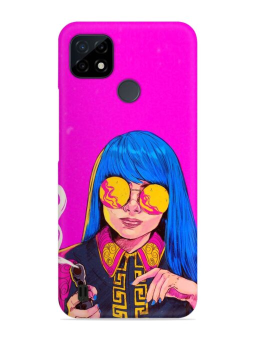 Aesthetic Anime Girl Snap Case for Realme C21Y