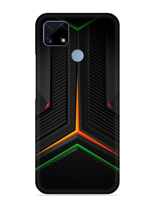 Orange Triangle Light Snap Case for Realme C25 Zapvi