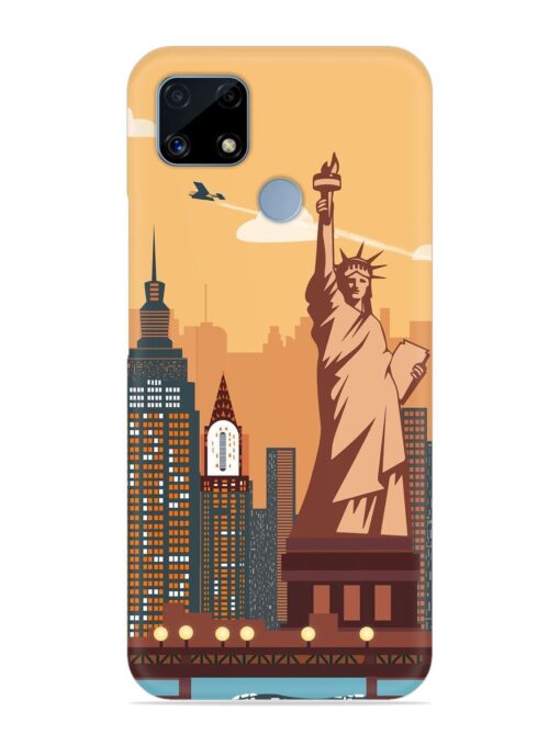 New York Statue Of Liberty Architectural Scenery Snap Case for Realme C25