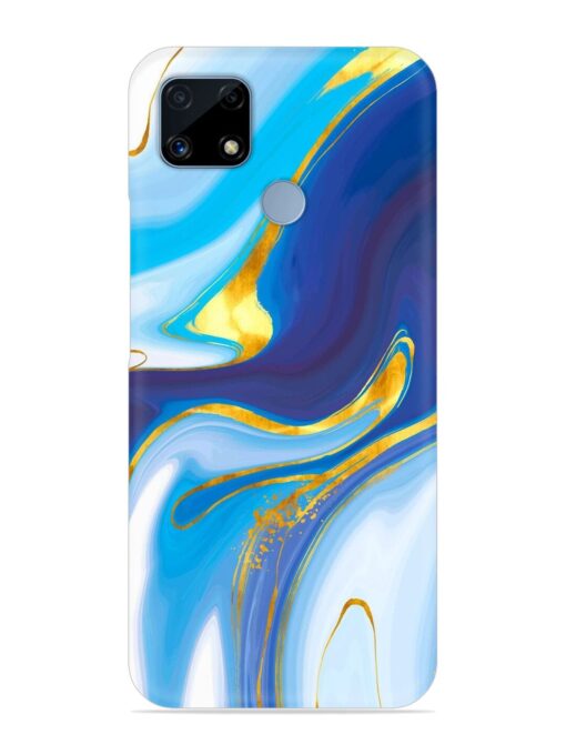 Watercolor Background With Golden Foil Snap Case for Realme C25