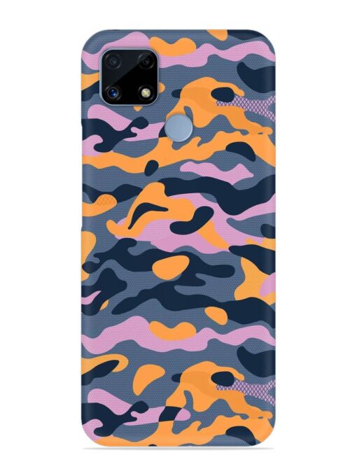 Camouflage Army Military English Orange Art Snap Case for Realme C25