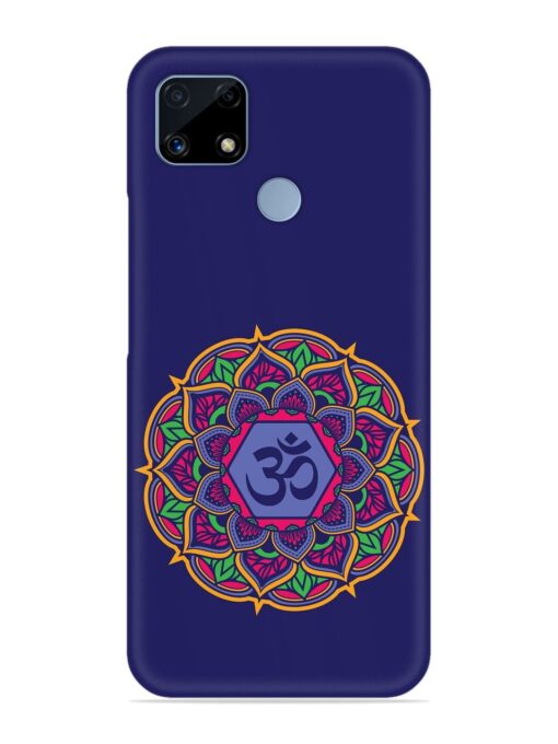 Om Mandala Art Blue Snap Case for Realme C25