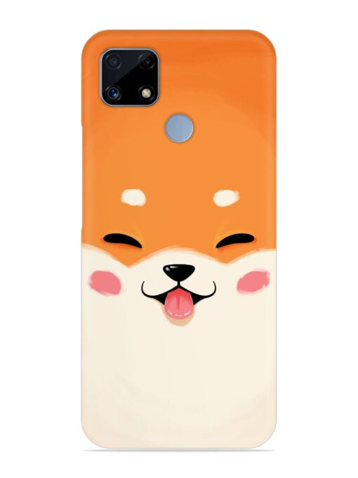 Cute Dog Face Vector Snap Case for Realme C25 Zapvi