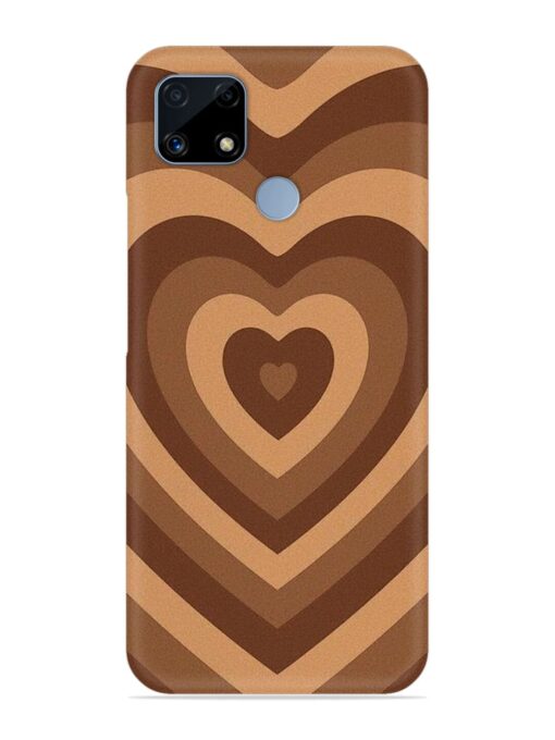 Brown Heart Snap Case for Realme C25