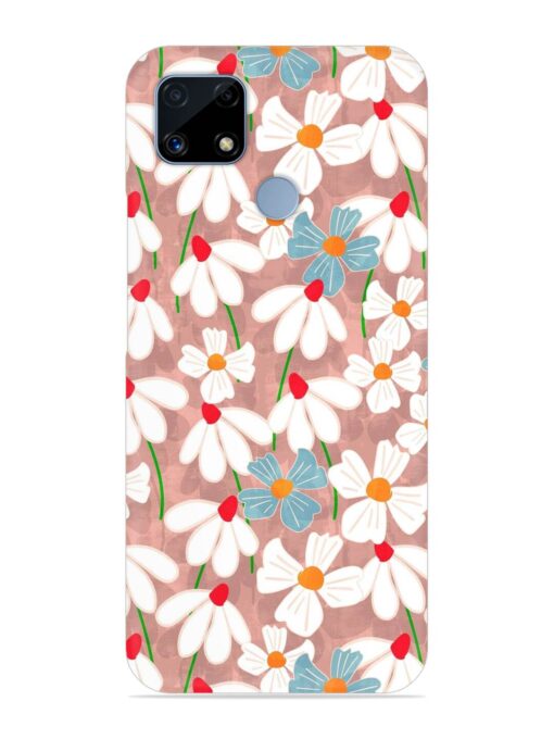 Abstract Petal Flowers Snap Case for Realme C25 Zapvi