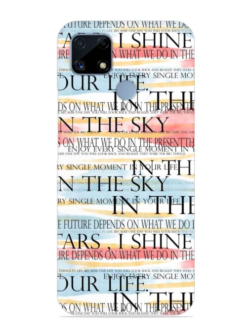 Seamless Slogans Pattern Snap Case for Realme C25 Zapvi