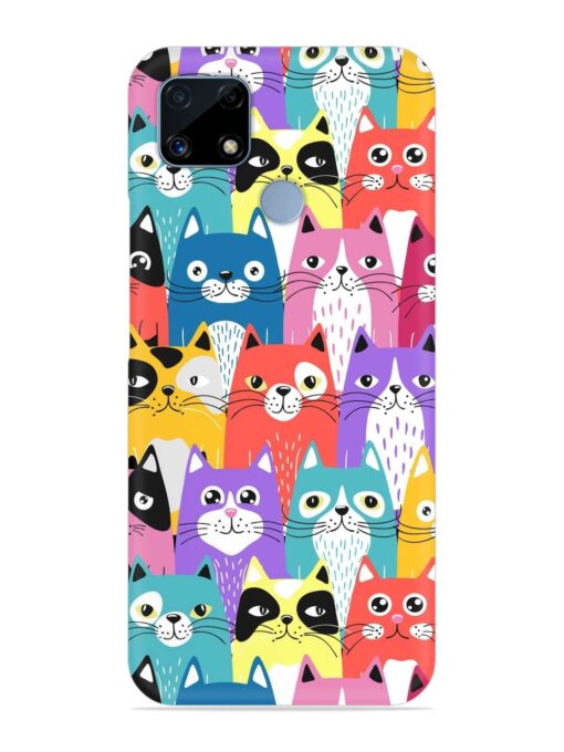 Funny Cartoon Cats Snap Case for Realme C25 Zapvi