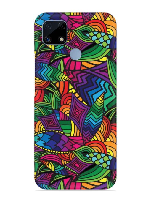 Abstract Multicolor Seamless Snap Case for Realme C25 Zapvi