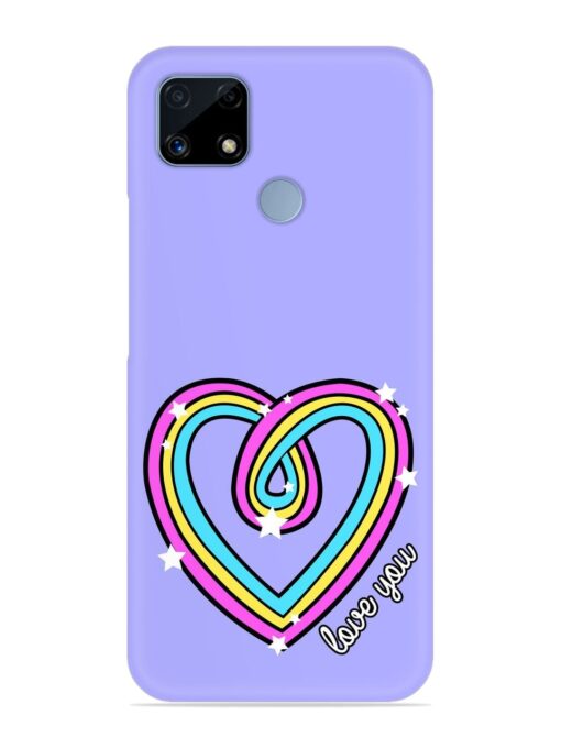 Colorful Rainbow Heart Snap Case for Realme C25