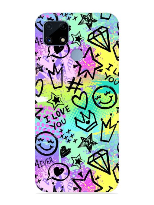 Bright Seamless Pattern Snap Case for Realme C25