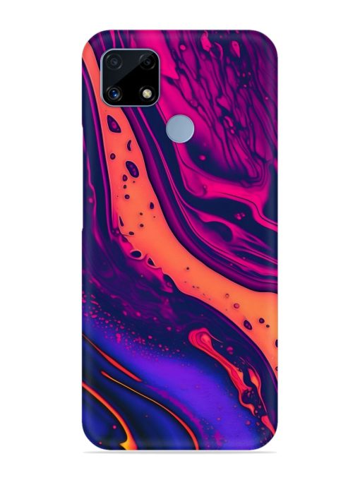 Fluid Blue Pink Art Snap Case for Realme C25 Zapvi