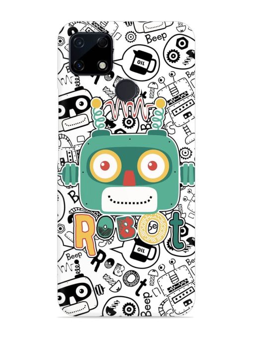 Robot Modern Seamless Pattern Snap Case for Realme C25S Zapvi