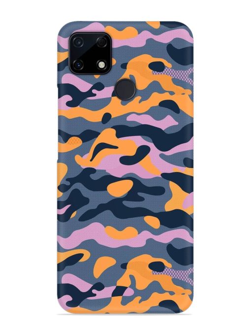 Camouflage Army Military English Orange Art Snap Case for Realme C25S Zapvi