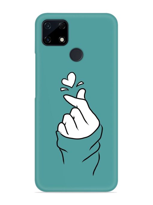 Korean Heart Sign Art Snap Case for Realme C25S Zapvi