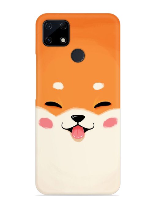 Cute Dog Face Vector Snap Case for Realme C25S Zapvi