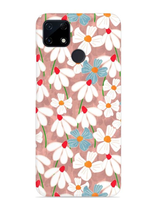 Abstract Petal Flowers Snap Case for Realme C25S Zapvi