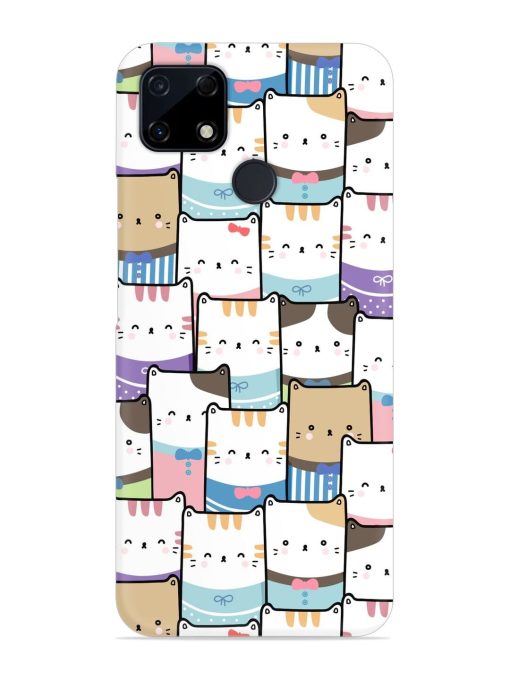 Cute Adorable Cat Snap Case for Realme C25S Zapvi