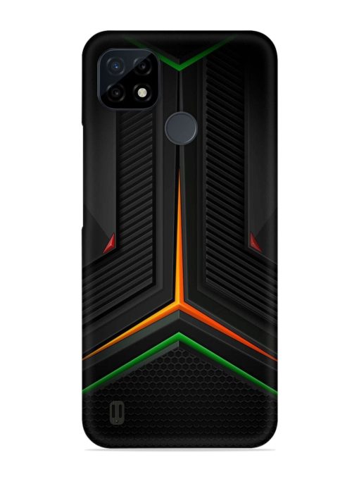 Orange Triangle Light Snap Case for Realme C25Y Zapvi