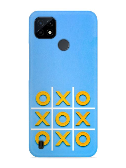 Yellow Plastic Crosses Snap Case for Realme C25Y