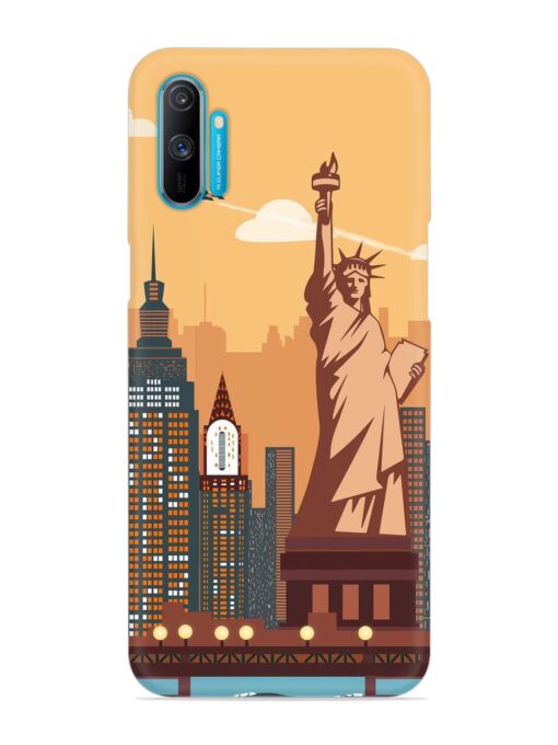 New York Statue Of Liberty Architectural Scenery Snap Case for Realme C3 Zapvi