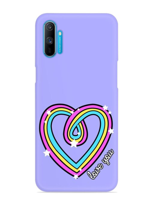 Colorful Rainbow Heart Snap Case for Realme C3