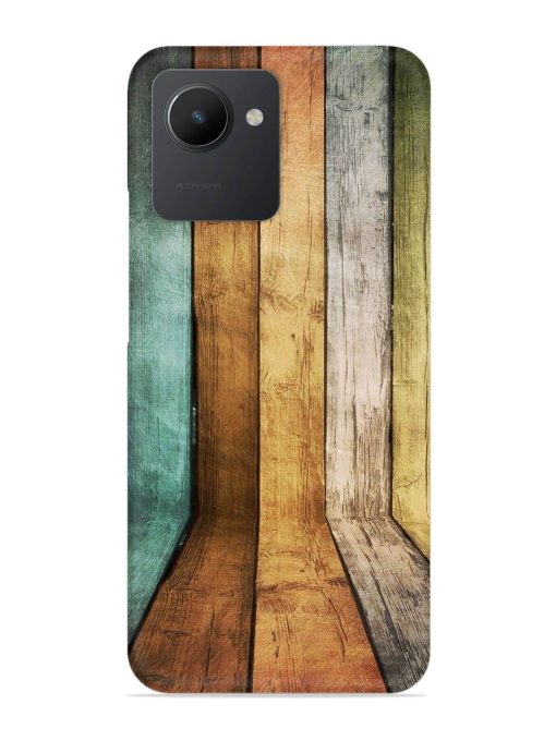 Wooden Realistic Art Snap Case for Realme C30 Zapvi